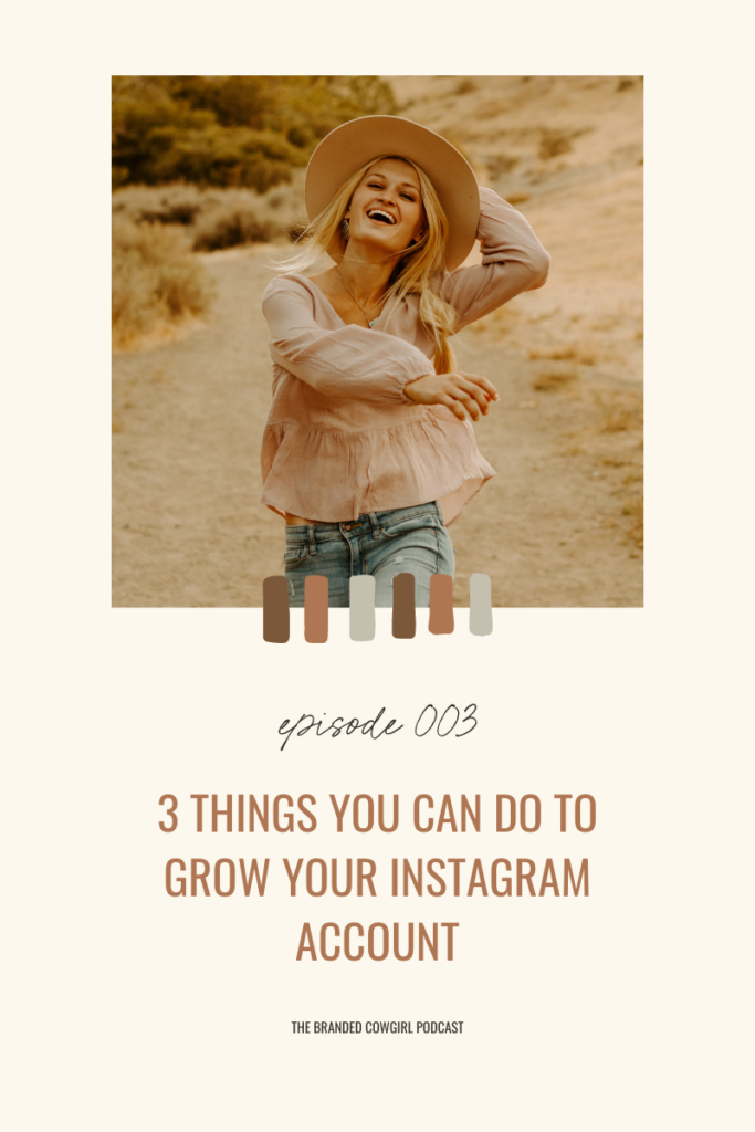 episode 3, 3 things you can do to grow your instagram account