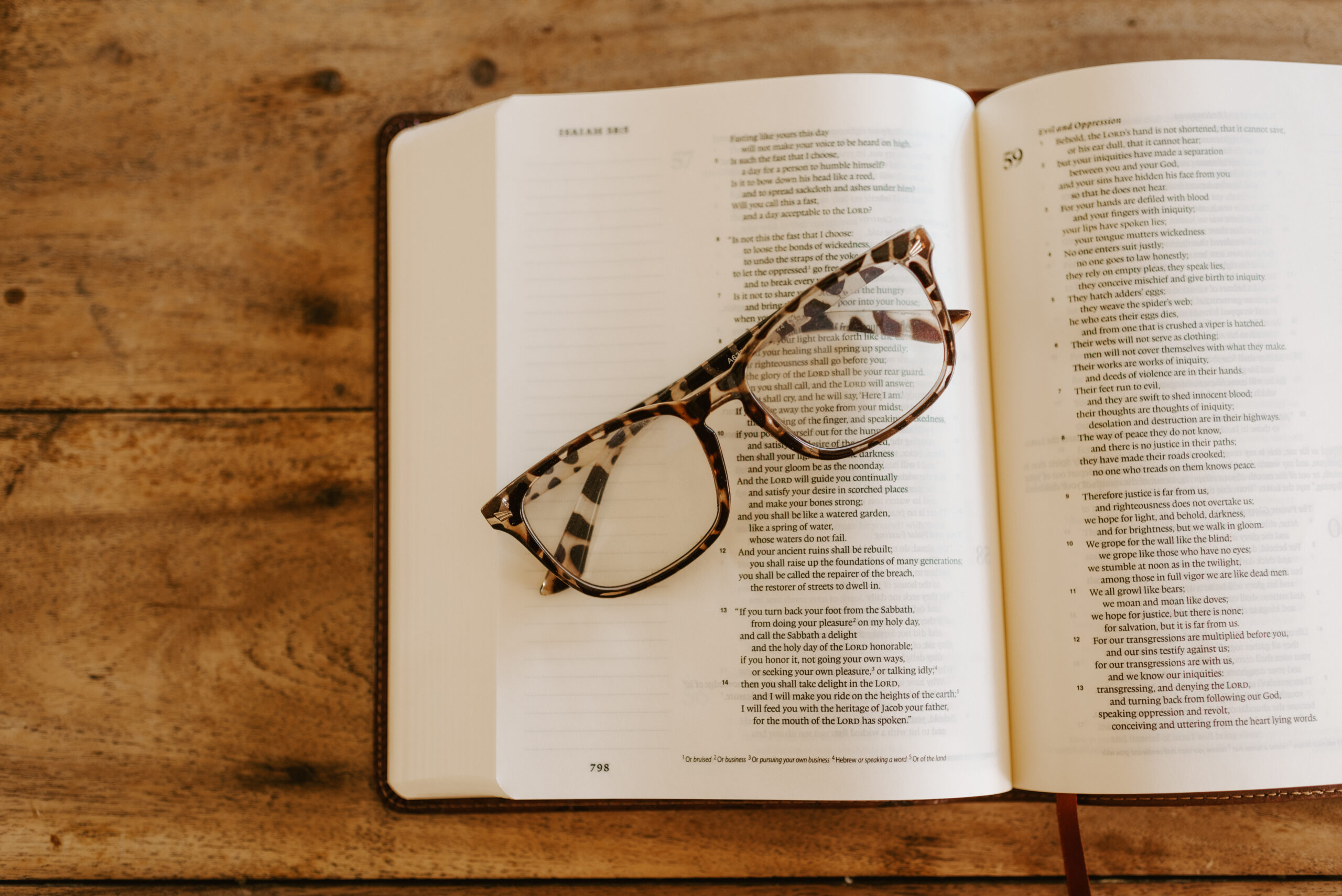 Social Herd bible and glasses stock image